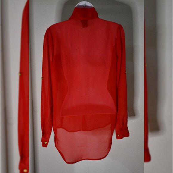 Women's Red Blouse - Picture 2 of 5